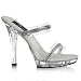 Pleaser Shoes Women��s LIP-102-2, 5'' Stiletto Heel Two-Band Platform Slide W/Rhinestone