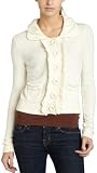 41HJNdkcc%2BL. SL160  Mac & Jac Womens Long Sleeve Ruffle Front Cardigan,Cream,X Small