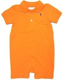 Ralph Lauren Baby Boy/ Girl Shortalls in Orange, Blue Pony