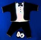 Black and White Baby Tuxedo Suit