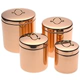 Old Dutch Decor Copper Canisters, Set of 4