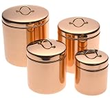 Old Dutch Decor Copper Canisters, Set of 4