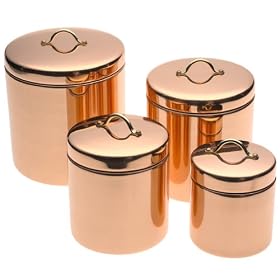 Old Dutch Decor Copper Canisters Set