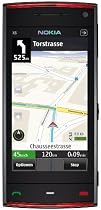 Nokia X6 32GB Comes with Music Smartphone (GPS, WLAN, UMTS, 5 MP, Ovi Karten, kostenlose Musik, Stereo-Headset) black red