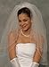 Two-Tier (Blusher) Elbow-Length Pencil Edge White Bride's Veil