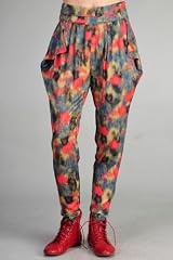 Blurred Print Harem Pants