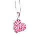 8GB Pink and Clear Crystal Heart Style USB Flash Drive with Necklace