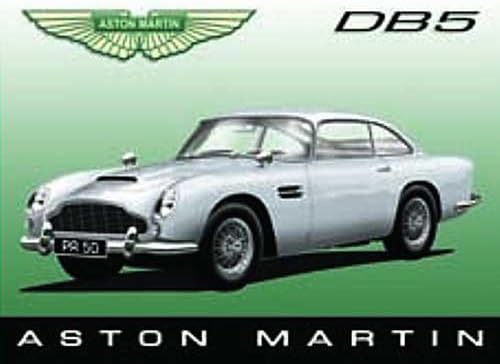 FRENCH VINTAGE METAL SIGN 20x15cm JAMES BOND DB5 ASTON MARTIN