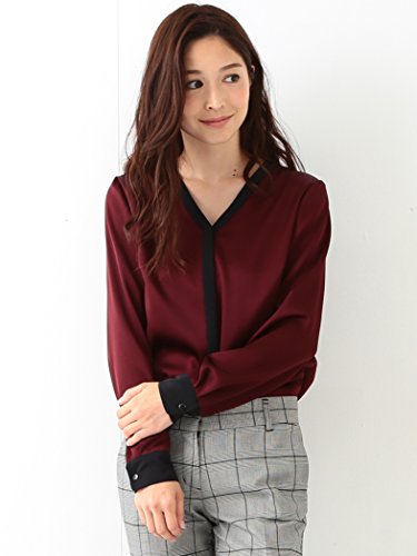 (デミルクスビームス) Demi-Luxe BEAMS / バイカラー Vネック とろみブラウス 68110208002