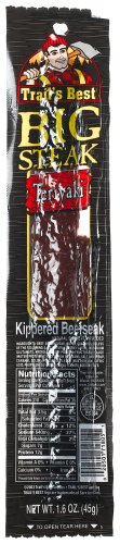 Trail's Best Teriyaki Big Steak Kippered Beef, 1.6-Ounce Packages (Pack of 24) by Beef Jerky