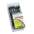 Zebra Orbitz Gel Retractable 0.7mm Black Roller Ball Pen 12 Pack (41010)
