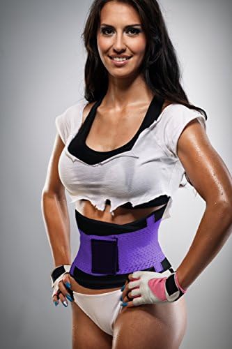 Faja Workout Slimming Belt for Back Pain and Lumbar Support-Purple-Xlarge