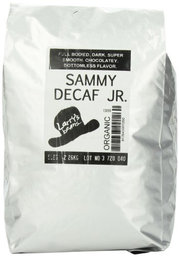 Larry's Beans Fair Trade Organic Coffee, Sammy Decaf Jr., Whole Bean, 5-Pound Bag