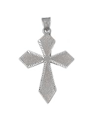 Clevereves 14K White Gold Pendant Cross 8.3 - Gram(s)