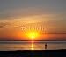 Wallmonkeys Peel and Stick Wall Decals - Walking on the Florida Beach at Sunset - Removable Graphic
