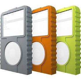 XtremeMac TuffWrap for iPod Video 60GB (3 Pack) - Grey, Lime & Orange