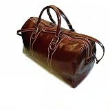 Floto Milano Duffle Vecchio Brown Italian Leather Luggage Travel Bag