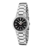 Seiko Women's SYME43 Seiko 5 Automatic Black Dial Stainless Steel Watch