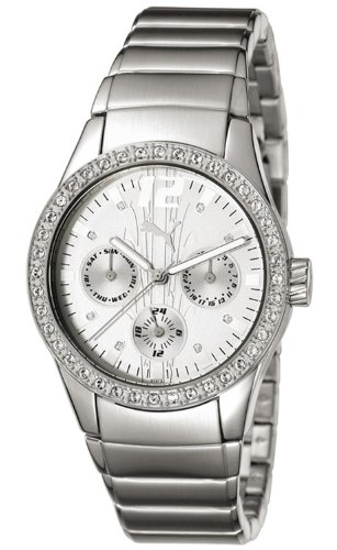Puma Time Damenuhr TIRE LADIES MULTIFUNCTION METAL SILVER WHITE A.PU101972003 Preisvergleich