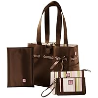 JP Lizzy Mocha Mint Classic Tote Set