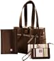 JP Lizzy Mocha Mint Classic Tote Set