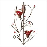 Ruby Blossom Tealight Candle Holder Wall Sconce Decor