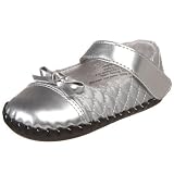 pediped Originals Naomi Crib Shoe (Infant),Silver,Small (6-12 Months)