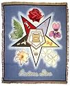 Masons Masonic Order of the Eastern Star Afghan Throw Blanket