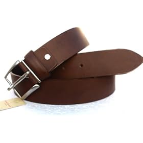 Dark Brown Italian leather belt by Kenneth Brownne -
