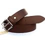 Dark Brown Italian leather belt by Kenneth Brownne -