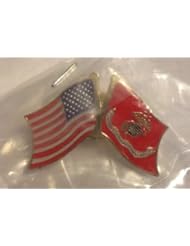 Single Detail Page Misc: Lot of 12 USMC Marines With American Flag Hat Lapel Pins