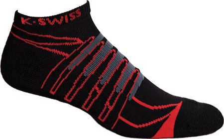 K-Swiss Men's KS60231 (2 Pack),Black/Fiery Red,US 10/13 R
