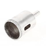 uxcell　ガラスホールソー　ストレートシャンク　25mm穴径　カッター　シルバートーン