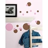 Just Dots Pink/Brown Peel & Stick Wall Decals