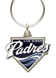 Pewter MLB Team Design Key Ring - San Diego Padres