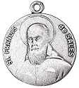 St. Francis de Sales Sterling Silver Medal with 18 Inch Chain