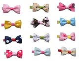 Qs 12 Pieces Girls Ribbon Grosgrain Hair Bow Clips Baby Hairpins Barrettes