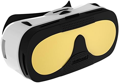 Blue Glass Optical Lens 3D Virtual Reality Headset 3D VR Glasses for 3D Movies and Games for Android IOS iPhone Samsung series 3.5~6.0 Inch Smartphones- Yellow