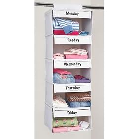 Days of the Week Closet Organizer