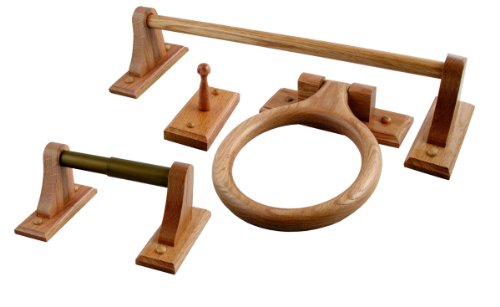 Ldr 165 9955 rustic oak 4 piece bathware set including …
