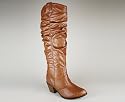 Slouchy Leatherette Western Boot