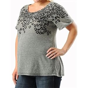 Buy A Pea in the Pod Collection: Velvet Short Sleeve Scoop Neck Screen Print Maternity T Shirt by Velvet