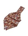 Forzieri Paisley Print Twill Silk Ascot Burgundy