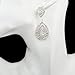 Long Way Bridal Wedding Jewelry Beautiful Dazzle Crystal Dangle Fashion 3D Earring Silver Plated