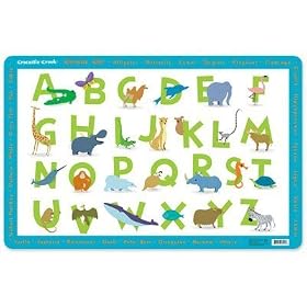 Crocodile Creek Animal ABC Placemat