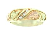Real Classy! Yellow-gold Black Hills Gold Diamond Men's Wedding-Band