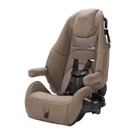 Cosco Deluxe High Back Booster Car Seat, Dark Tan