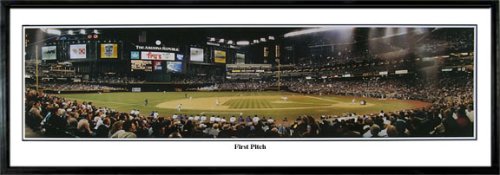 Buy MLB Arizona Diamondbacks Chase Field Stadium, First Pitch Panoramic Print Standard Frame by Rob Arra