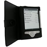 igadgitz Black Genuine Leather Book Style Case Cover for Sony Portable Digital eReader PRS-300 Discount