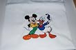 Embroidered Mickey Mouse and Donald Duck o nWhite T Adult-S